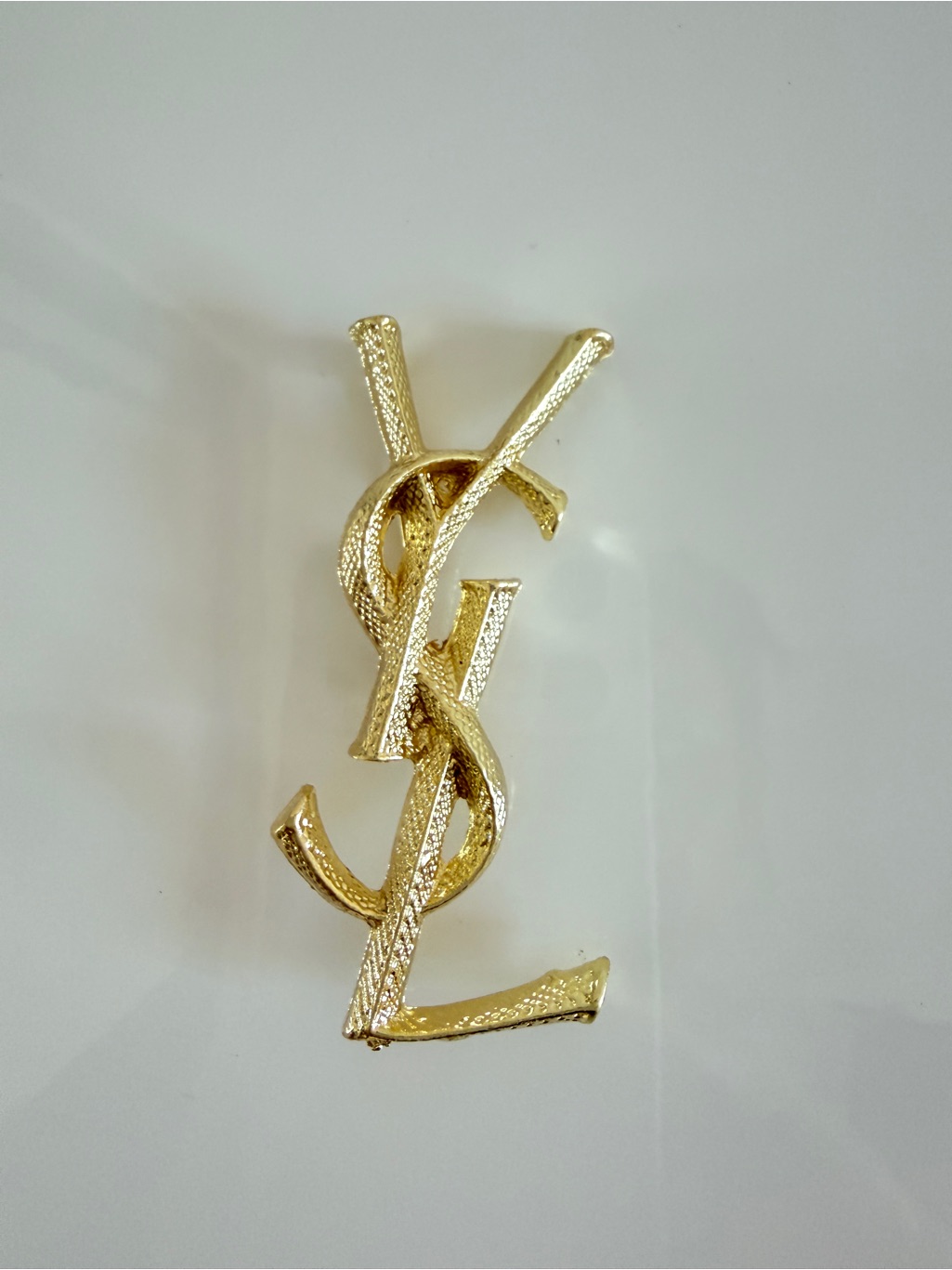Gold Ysl Brooch